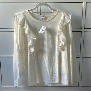 J Crew Cream Colored Blouse